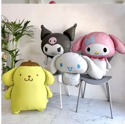 Duży Kawaii Kuromi moja melodia Cinnamoroll HelloKitlys z balonów foliowych dla dekoracje na imprezę urodzinową dzieci prezenty urodzinowe dla dziewczynek