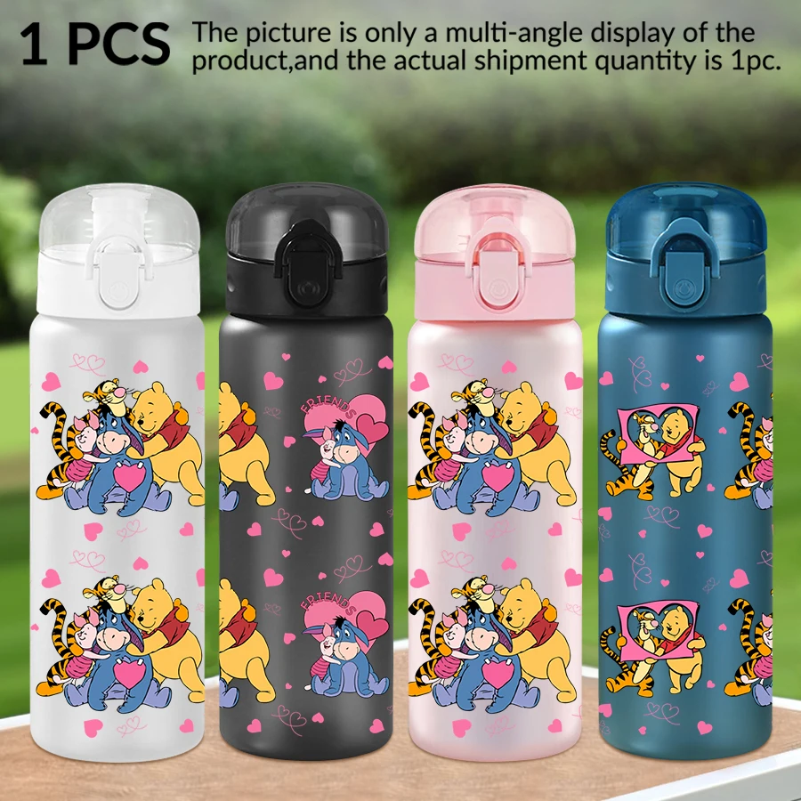 

1Pc Disney, Winnie The Pooh, Tigger, 26oz Plastic Water Bottle Sports Water Cup with Lift Rope Birthday/Back To School Gift