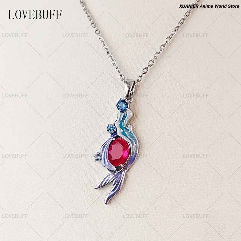 

Game Design Fishtail Necklace Love and Deepspace Rafayel Theme Fashion Pendant Chain Choker Cosplay Ornament Props Gift