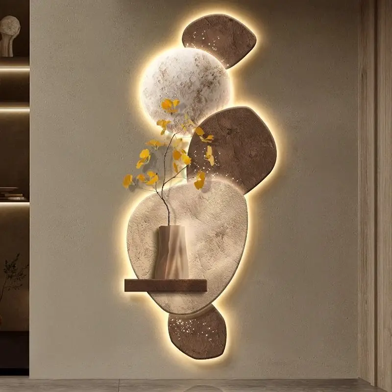 

New Style Living Room Wall Lamp Porch Decorative Painting Wall Lights Green Plant Mural Corridor Aisle Painting Wall Lamp Plug