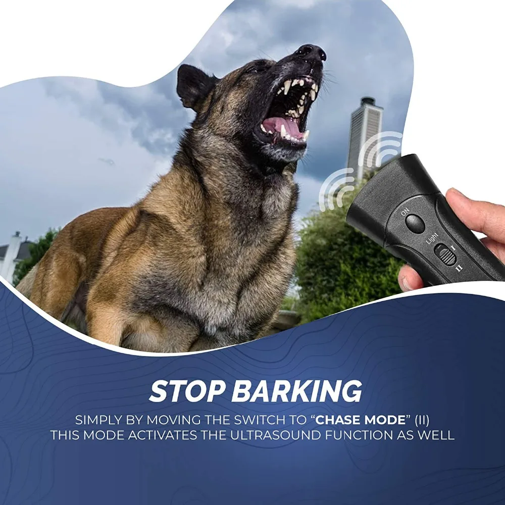 Portable Dog Repellent Ultrasonic Dog s Devices Dog Bark Controller Dog Repeller Control Pet Supplies Anti Barking Stop Bark Pet