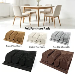 80/130pcs Furniture Chair Table Leg Self Adhesive Felt Wood Floor Protector Pads