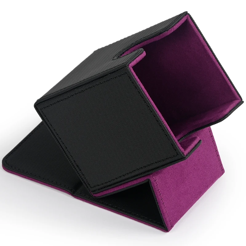 MTG Card Deck Box,Card Deck Case Holds 100+ Sleeved Cards, PU Leather Card Storage Box For  TCG game trading cards.