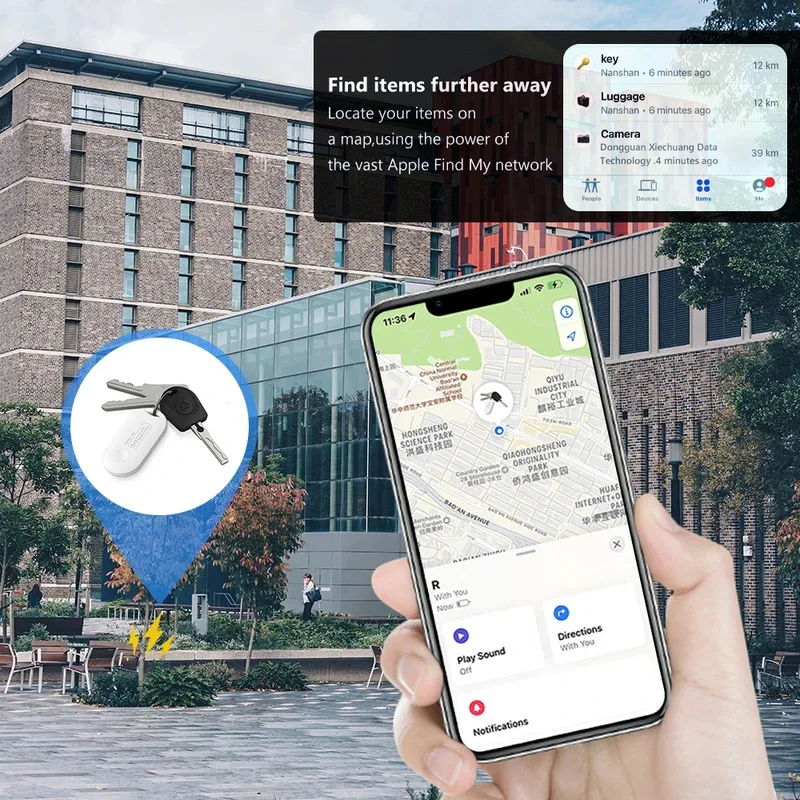 2026 جهاز تحديد المواقع العالمي GPS علامة ذكية صغيرة تعمل مع iPhone Find My APP جهاز تعقب جهاز تذكير لمكافحة فقدان محفظة السيارة مكتشف المفاتيح