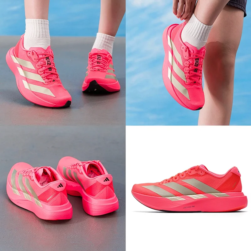 Adidas KJ2548 Men Women Running Shoes Coral Gold Mesh Breathable Lightweight Sneakers