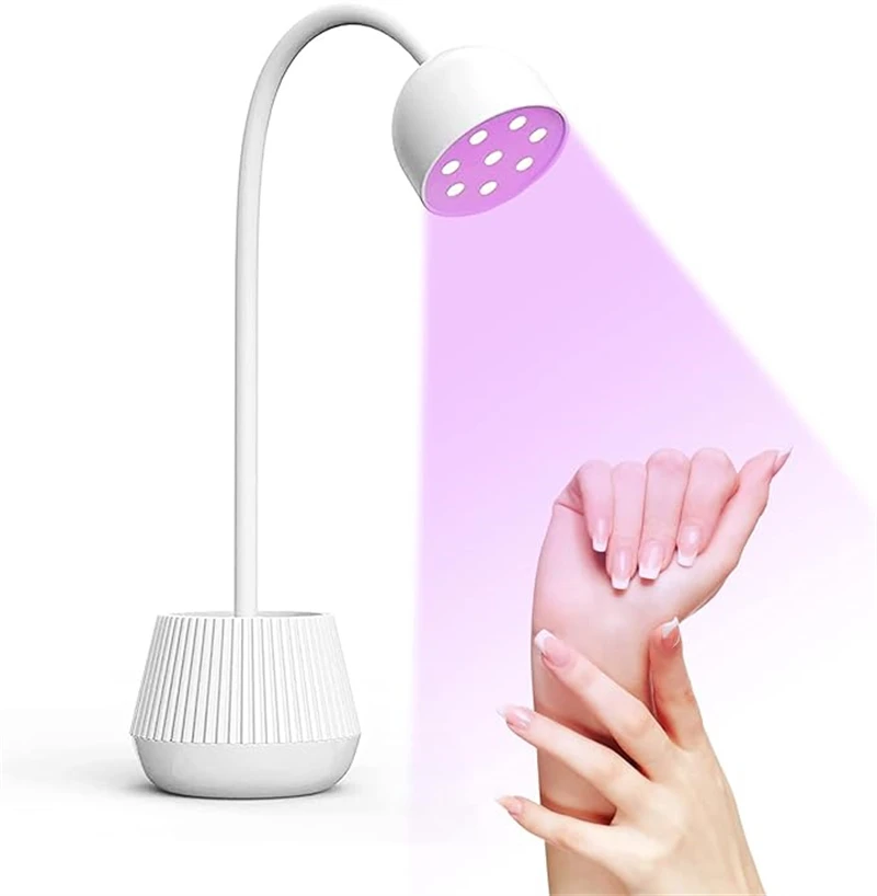 

24W LED UV Light Quick Dry Nail Polish Curing Lamps Gooseneck Flash Cure Light Rechargeable Gel Nail Curing Lamp Efficiently