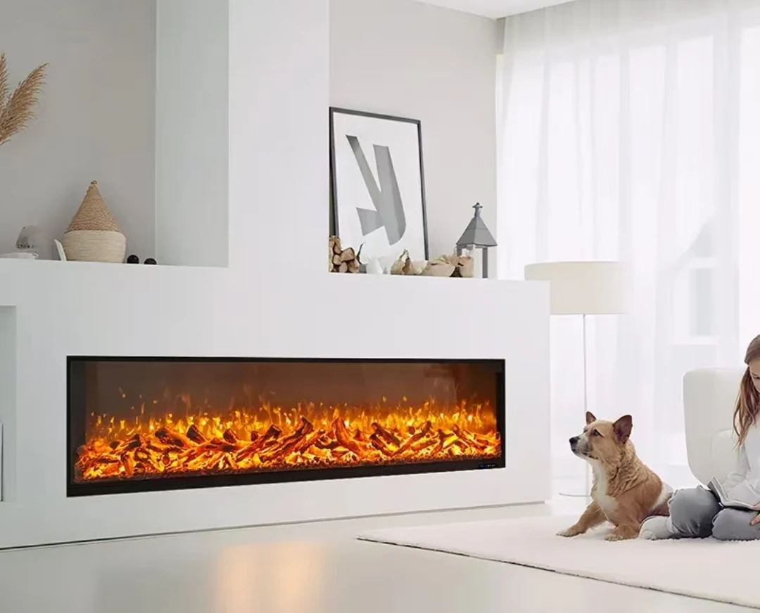 Embedded Modern Electric Fireplaces for Living Led Decorative Freestanding Hotel Home Heater Remote Control