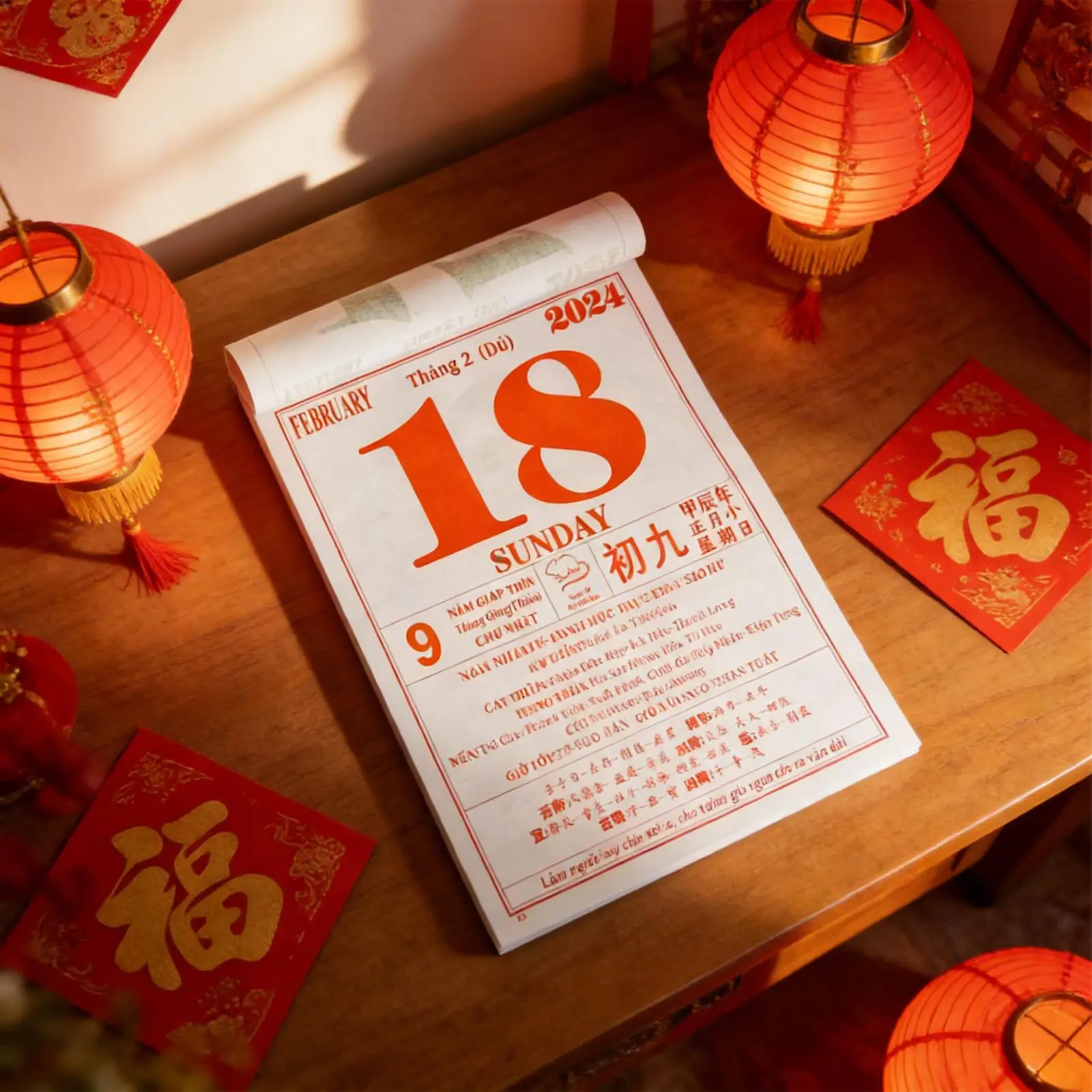 Wall Calendar Vietnamese Tearable 2026 Old Imperial Calendar Chinese Traditional Horse Years Hanging Calendar Wall Calendar