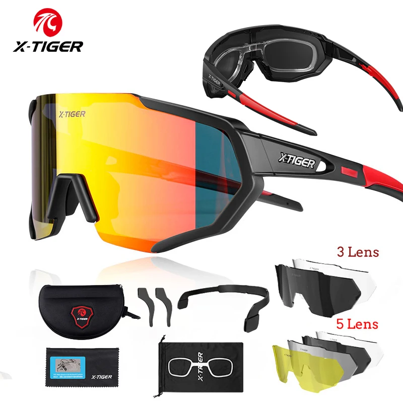 X-TIGER Cycling Glasses Polarized Lens Road Bike Cycling Eyewear Fishing Running Sunglasses Sports MTB Mountain Bicycle Goggles