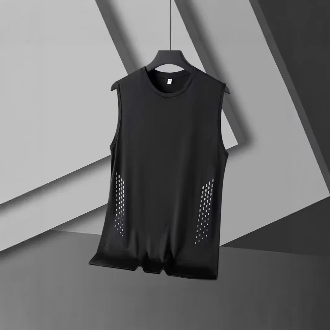 

Simple Solid Color Gym Fitness Men's Tank Tops Fashion Quick Dry Breathable Sleeveless Shirt Summer Man Daily Casual Loose Vests