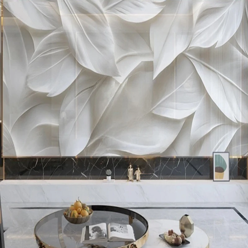 MU7806 TV Sofa Background Abstract Feather Custom Mural Living Room Bedroom Wallpaper Designs Papel De Pared 3D Wall Paper