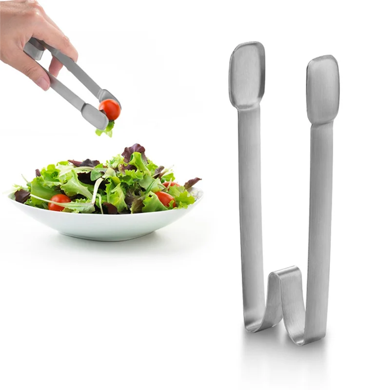 Vendita superiore 3 pezzi pratici pinze per ghiaccio in acciaio inossidabile pinze per ghiaccio per zucchero pane cibo clip per barbecue accessori da cucina per ghiaccio