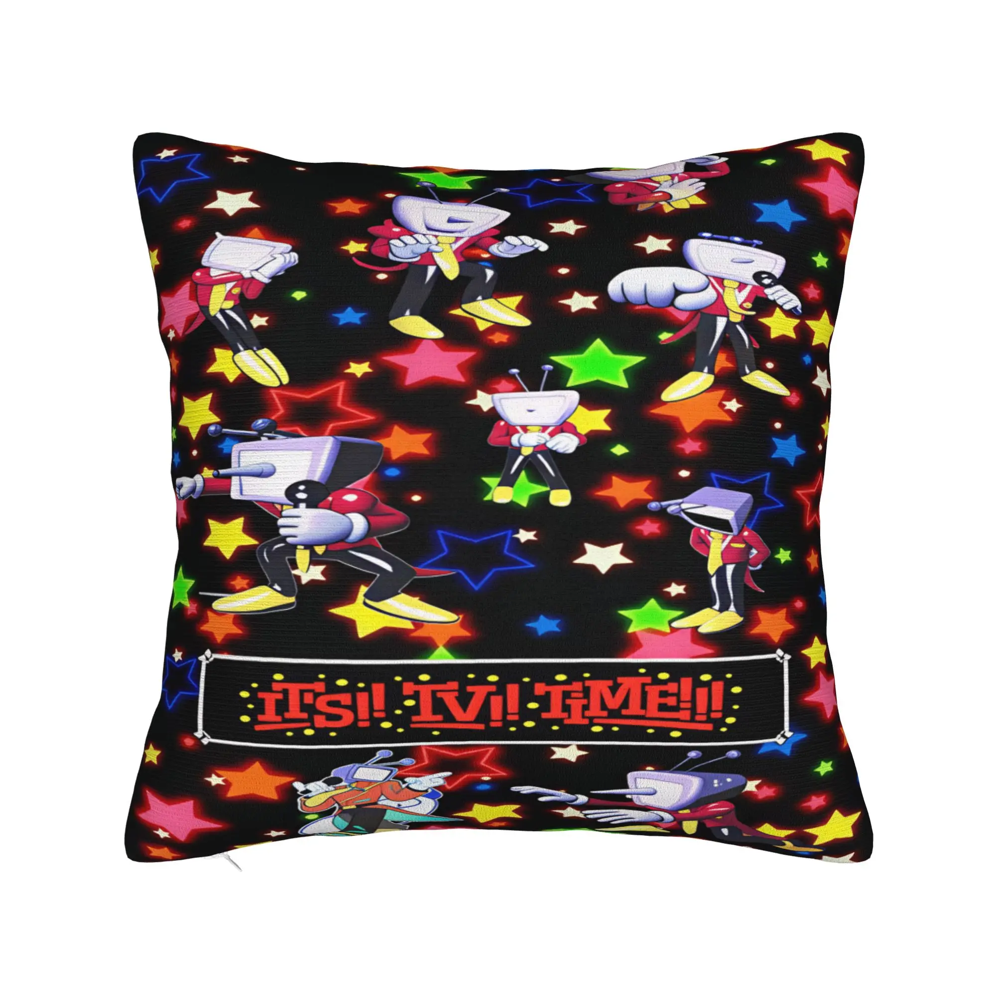 Deltarune Star Background TV Man Collage Pillow Cover  Funny Pillow Case For Office Car Home Decor Comfy Pillowcases Gift