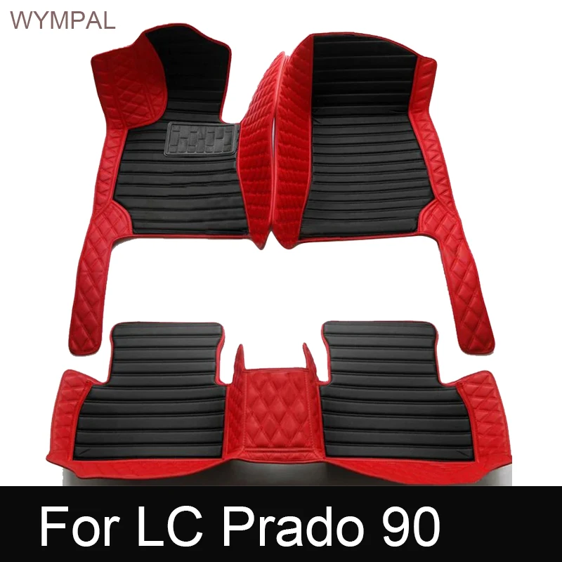 Customized Artificial Leather Car Floor Mat For LC Prado 90 1996 1997 1998 1999 2000 Protect Your Vehicle's Interior Accessory