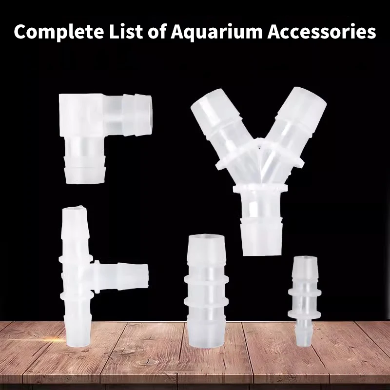 1 PC 8/12/16/มม.ตัวเชื่อมต่อข้อศอก Aquarium ถังอุปกรณ์พลาสติก 3-Way Converter หัวท่อตรงลดนุ่มหลอดอะแดปเตอร์