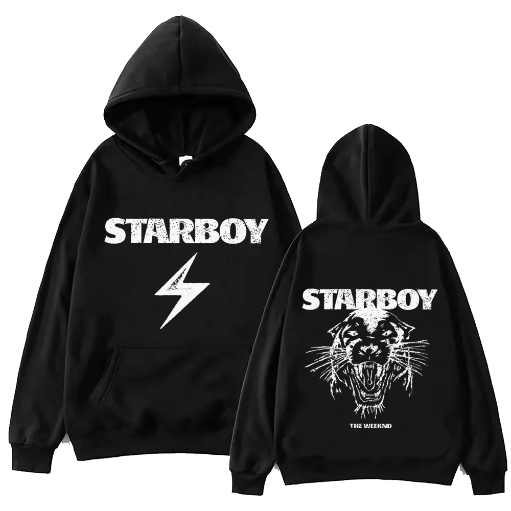 2024 Starboy The Weeknd Hoodie Tops Long Sleeve Sweatshirt Music Fans Gift Spring and Summer Casual Regular Printing Unisex