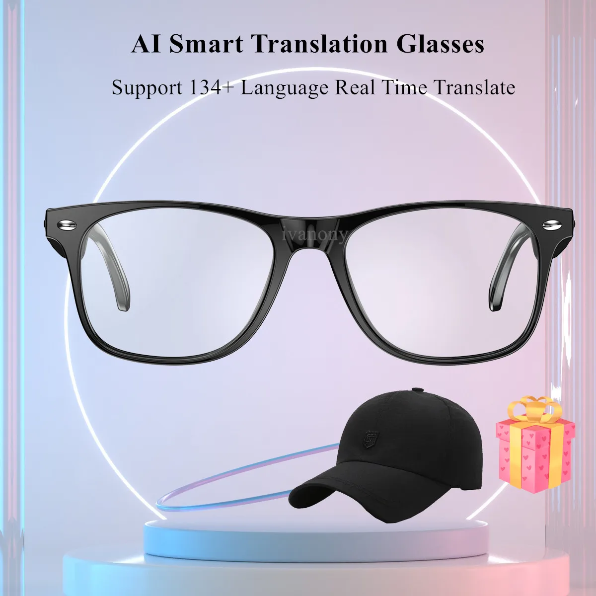 

AI Smart Translation Glasses+Gift/Set Support 134 Languages Real Time Translation Bluetooth Call Language Translator Sunglasses