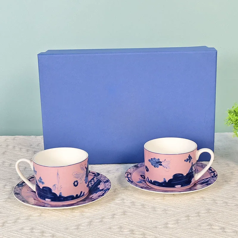high-end-oriental-series-plate-coffee-cup-and-saucer-mug-pink-purple-blue-printed-plate-cup-and-saucer-suit-gift-box-tea-cup-set