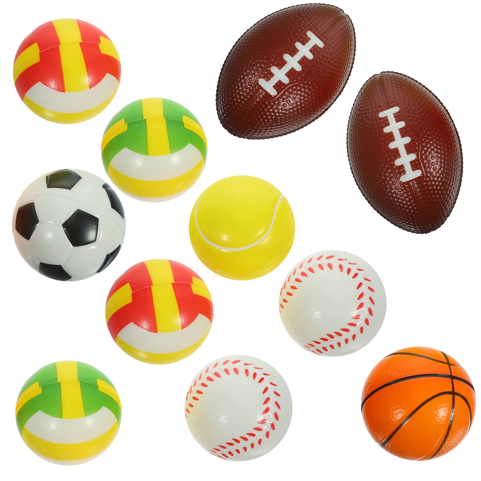 

12 Pcs Pressure Relief Balls Sports Bouncing Toys Sensory Mini Squeeze Foam Stress Balls Decompression Anti Stress Toy Small