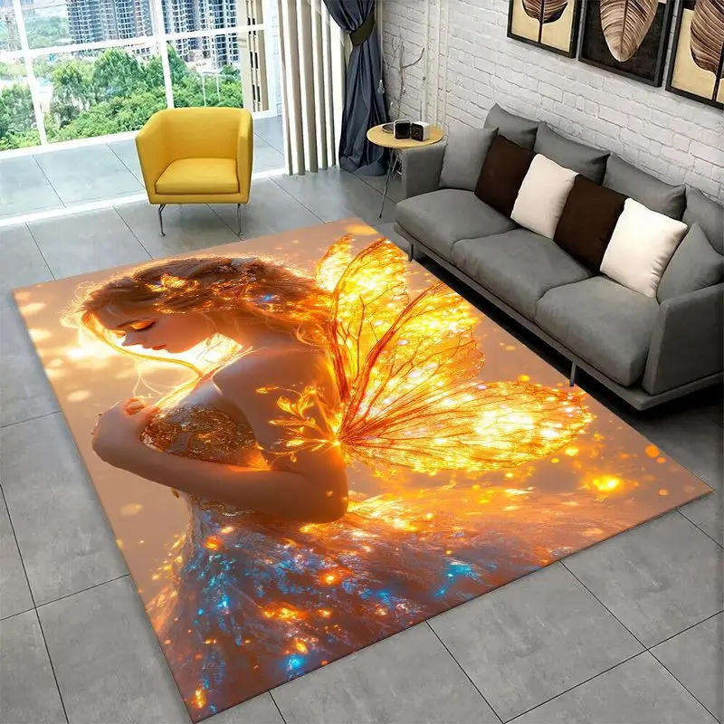 Belot Angel Cute Cupid Cartoon Large Area Rug Non-slip Durable Carpet for Bedroom Living Room Sofa Doormat Home Decor Floor Mat - view 5