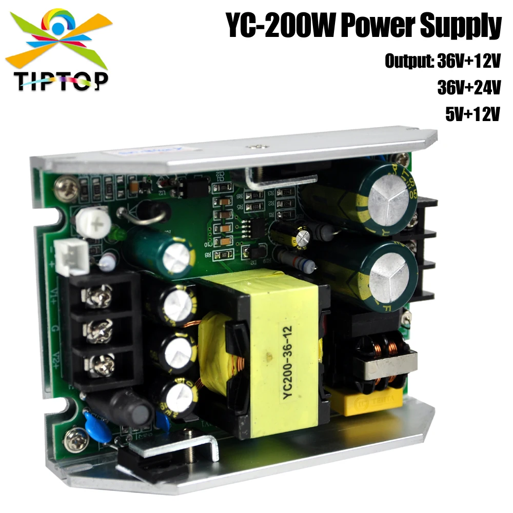 TIPTOP-fuente de alimentación Par YC-COB200-2S, 200W, COB, 36V + 12V/24V + 12V, salida de voltaje/luz de público Led/barra de luz matricial,