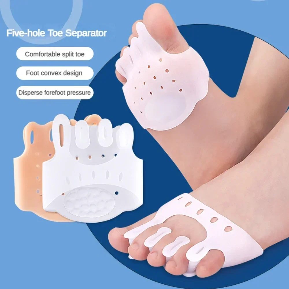 

Silicone Toe Separator Metatarsal Pads Hallux Valgus Bunion Corrector Orthotics Pain Relief Forefoot Socks Insole Foot Care Tool