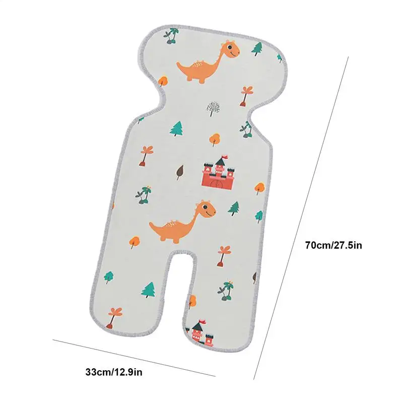 Almohadilla refrescante para cochecito de bebé, almohadilla refrescante para cochecito de bebé, forro de asiento de coche plegable transpirable, funda de cojín de doble cara de seda helada para viajes y