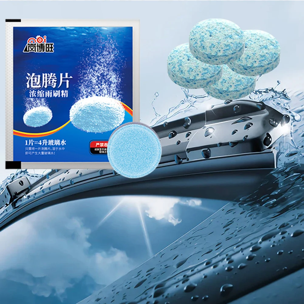 1-100PCS Solid Cleaner Car Windscreen Cleaner Effervescent Tablet Auto Wiper Glass Solid Cleaning Concentrated Tablets Detergent