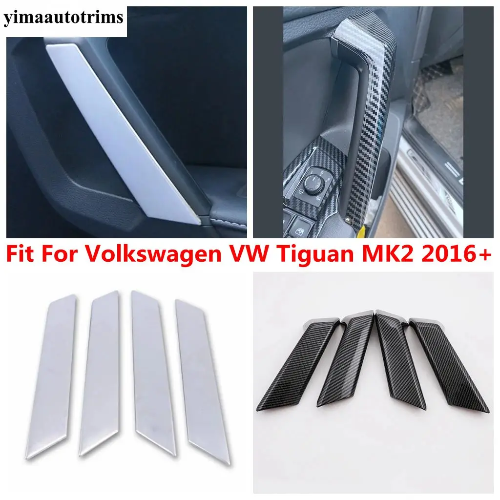 

Car Inner Door Armrest Handle Panel Strip Decoration Cover Trim For Volkswagen VW Tiguan MK2 2016 - 2023 Interior Accessories