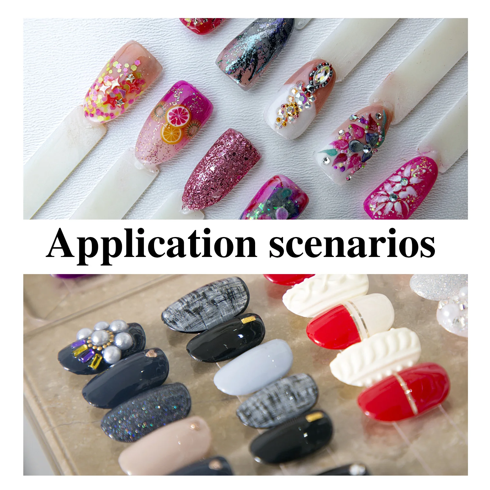 

2Pcs Nail Display Board Acrylic False Nail Tip Plates Manicure Showing Holder for Salon Supplies Manicure Display Board