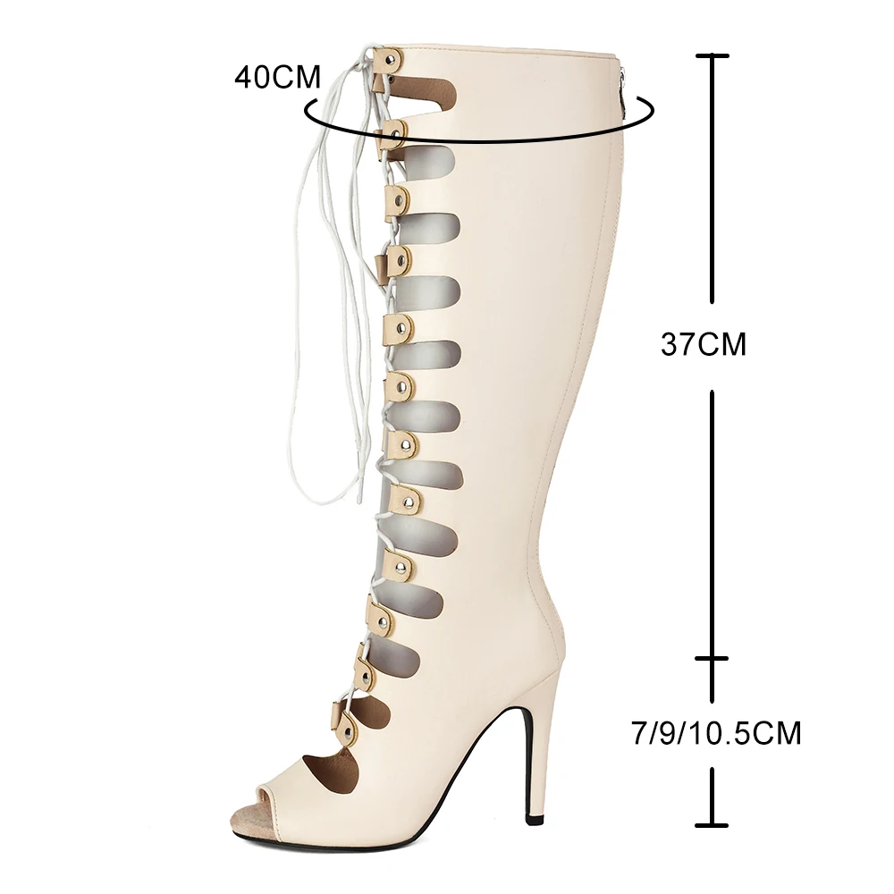 Roman Peep Toe Cross Strap Boots Sexy High Heel Sandals Woman Pumps Lace-up Stilettos Gladiator Pointed Fish Mouth Shoes Women