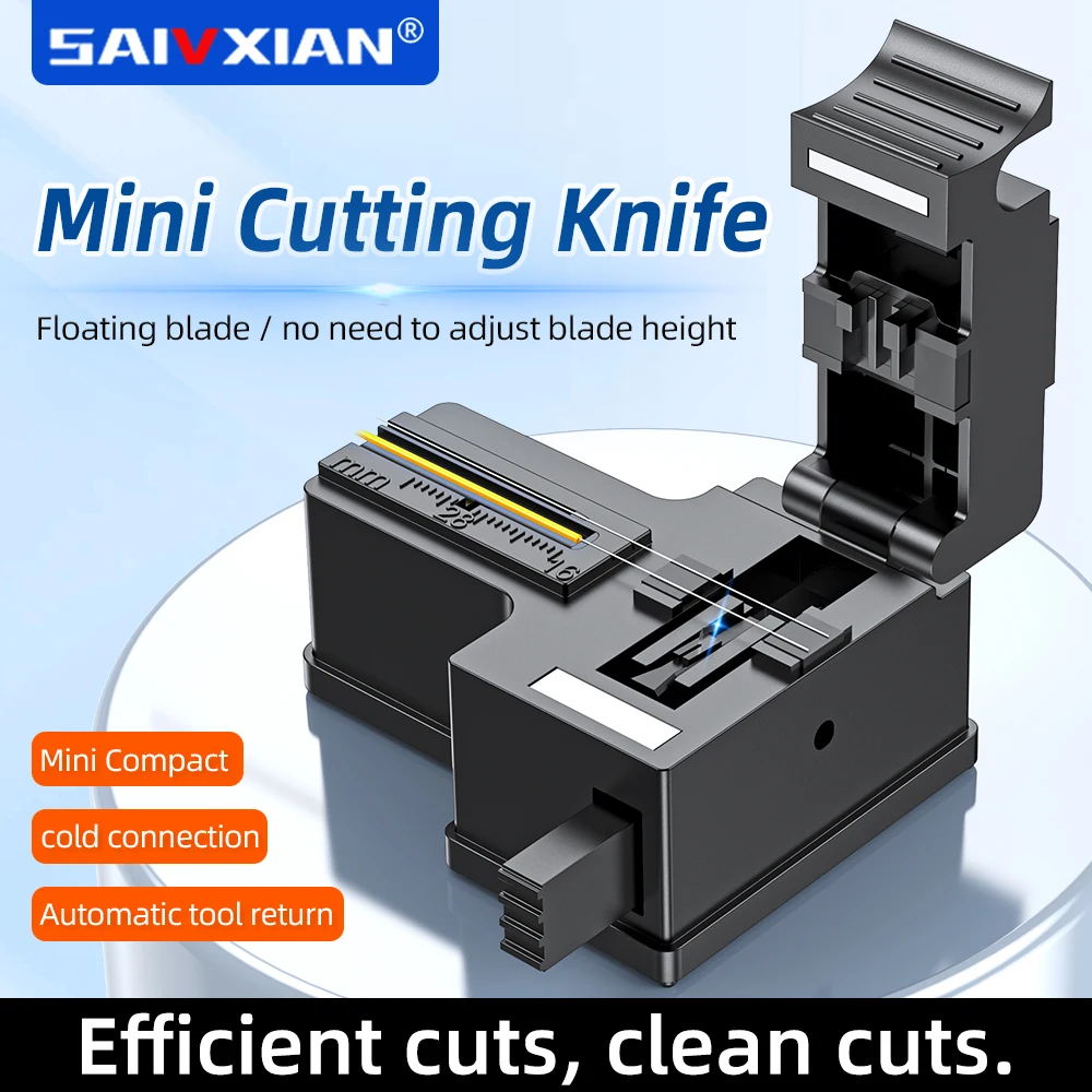 SAIVXIAN MINI Optical Fiber Cleaver ABS Small High Precision Fiber Cutter Cable Cold Connection Cutting Tool