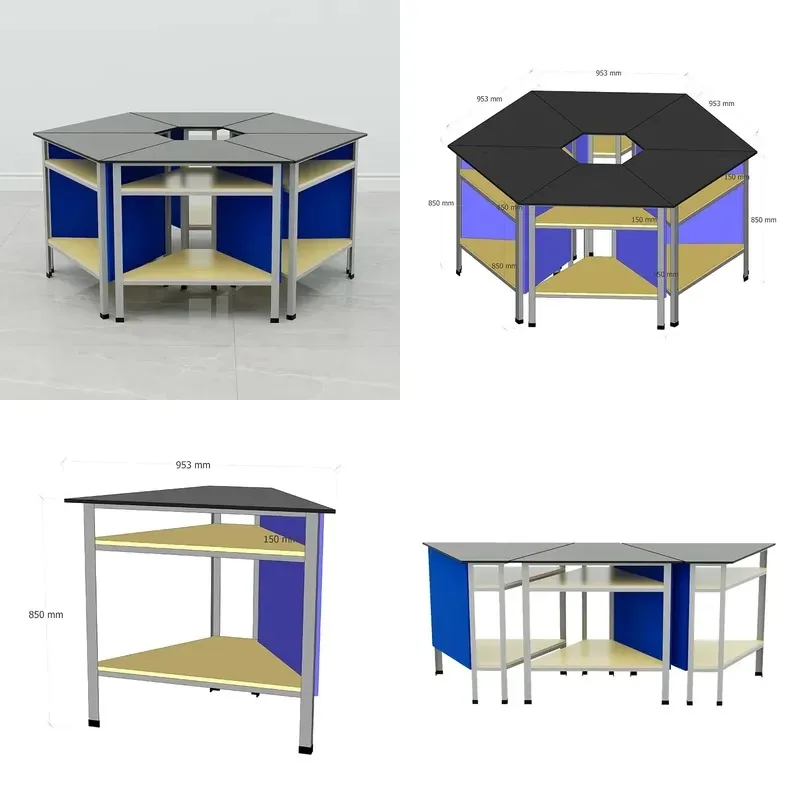 Metal laboratory furniture, iron laboratory bench, suitable for dental schools, medical and biological applications