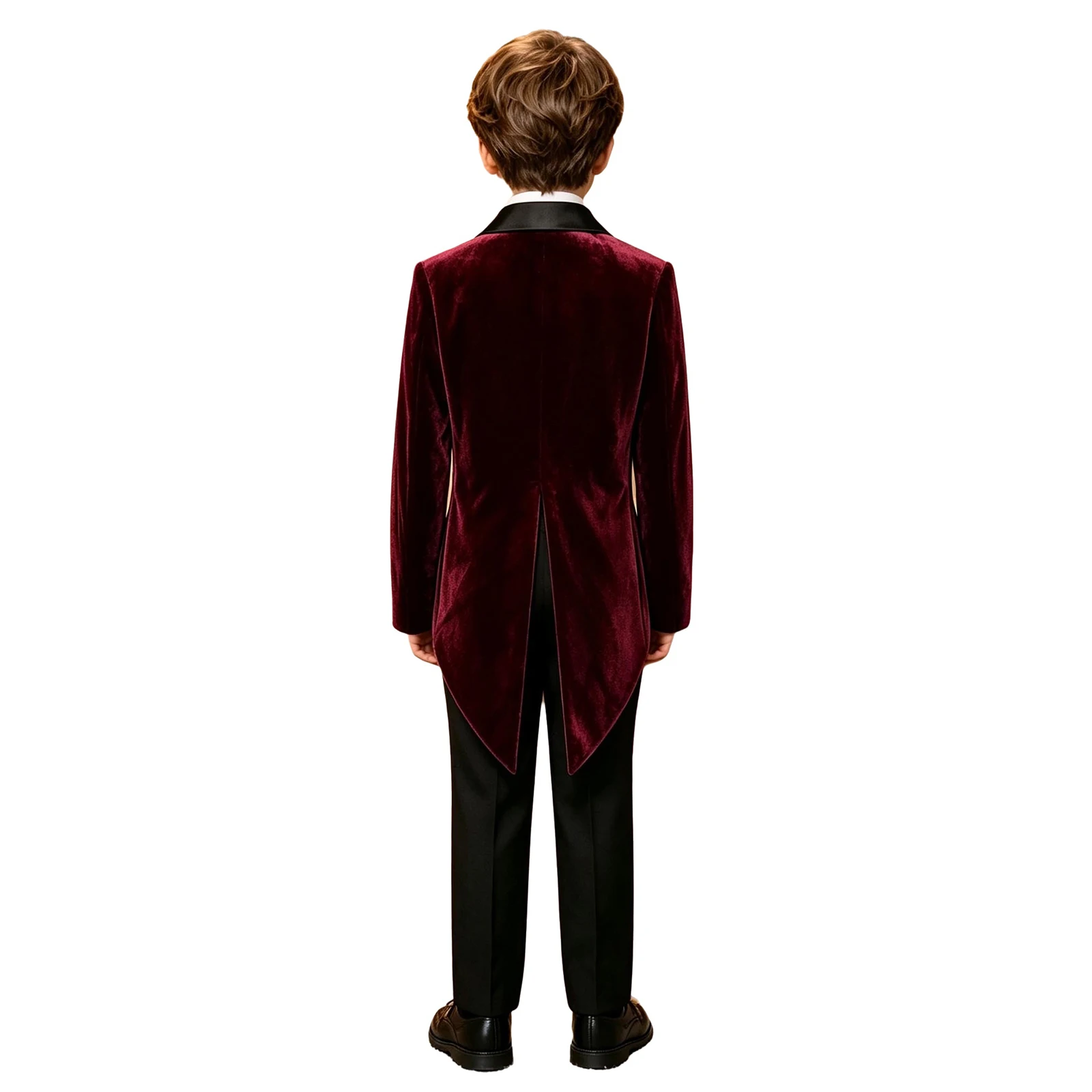 Kids Boys Halloween Carnival Medieval Prince Royal Knight Cosplay Costume One Button Velvet Gentleman Tailcoat Jacket Outerwear