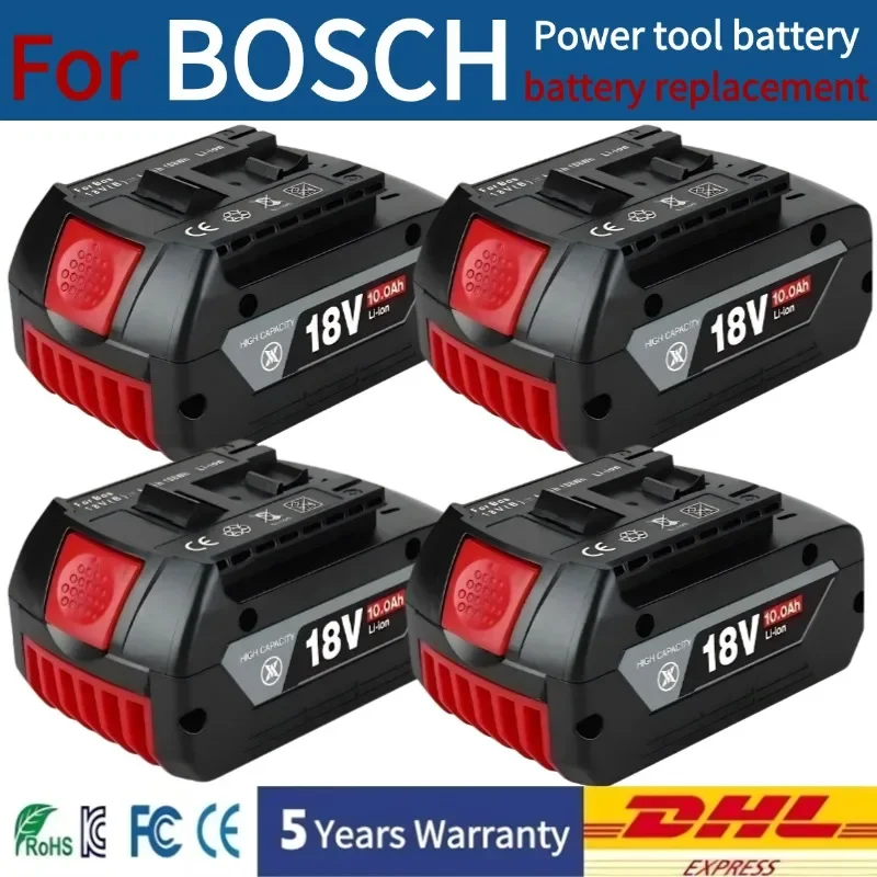 

18V 10000mAh Replacement Battery For Bosch 18V Professional Systeem Draadloze Tools Bat609 Bat618 Gba18v80 21700 Cell