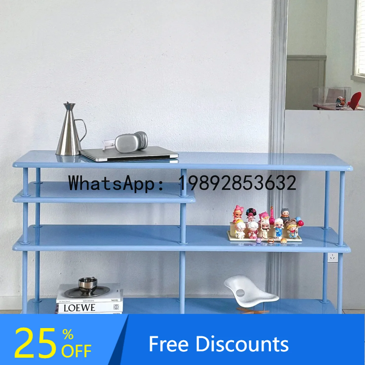 

YFY Living Room Household Colorful Multi-layer Shelf Small Apartment Simple Floor Storage Organizer