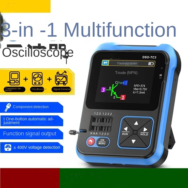 

Digital oscilloscope DSO-TC3 transistor tester LCR meter three in one portable handheld small