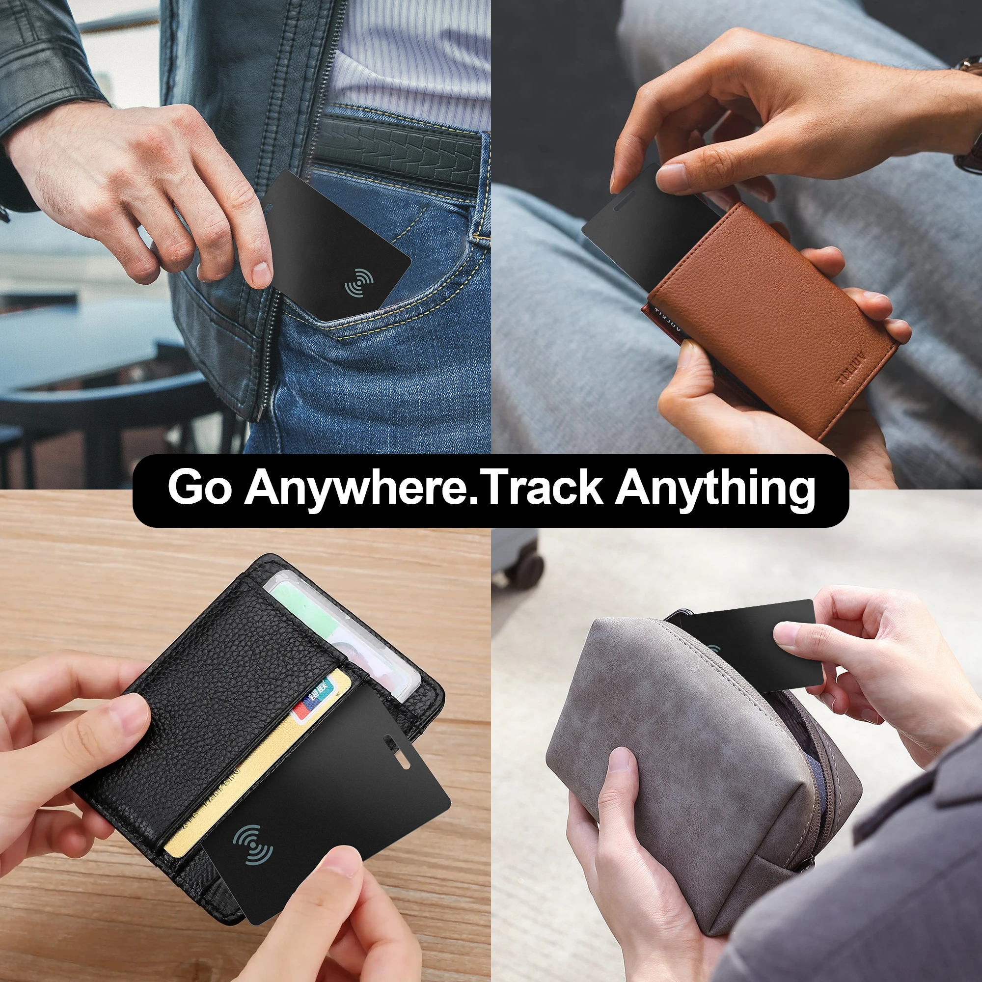 การ์ดป้องกันการสูญหายของกระเป๋าสตางค์ การติดตามตําแหน่ง Android แท็กอัจฉริยะ GPS ทํางานร่วมกับ Google Find My App อุปกรณ์ Bluetooth ชาร์จไร้สายค้นหา