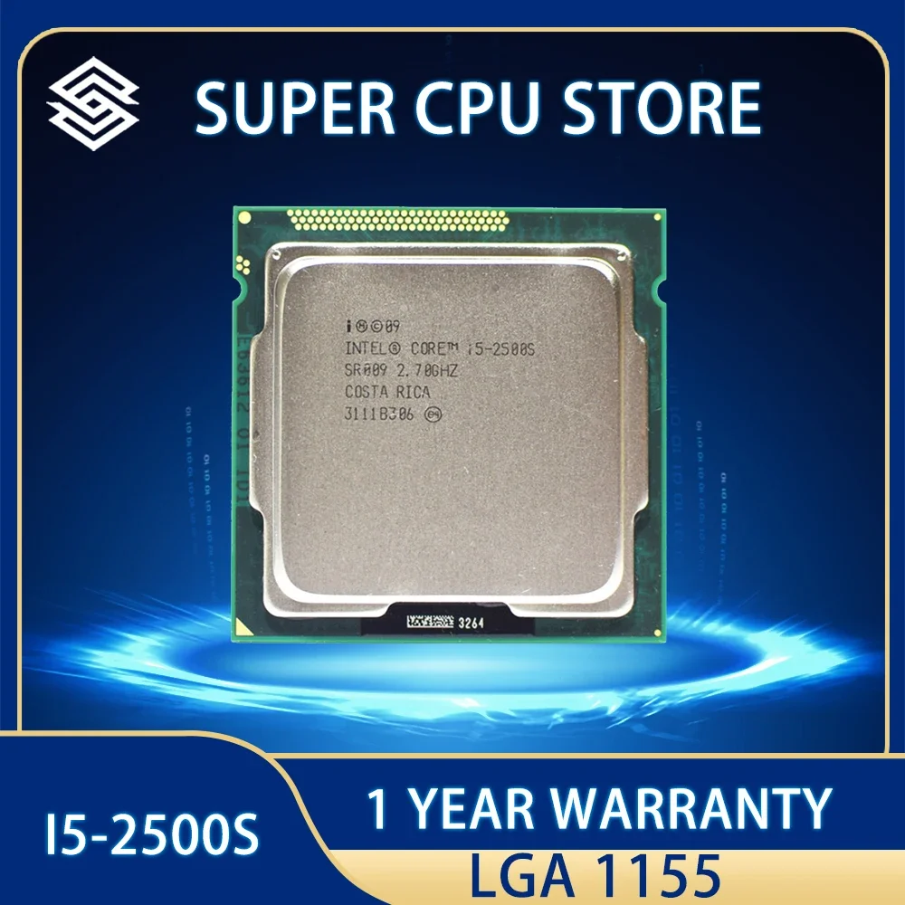 Intel Core i5 2500S cpu 2.7GHz Quad-Core 6M 5GT/s Processor SR009 Socket 1155