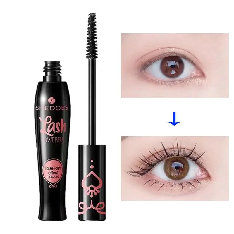 Curling Mascara Eye Cosmetics Waterproof Long Lasting Not Blooming Black Natural Thick Curling Lengthening Mascara Makeup