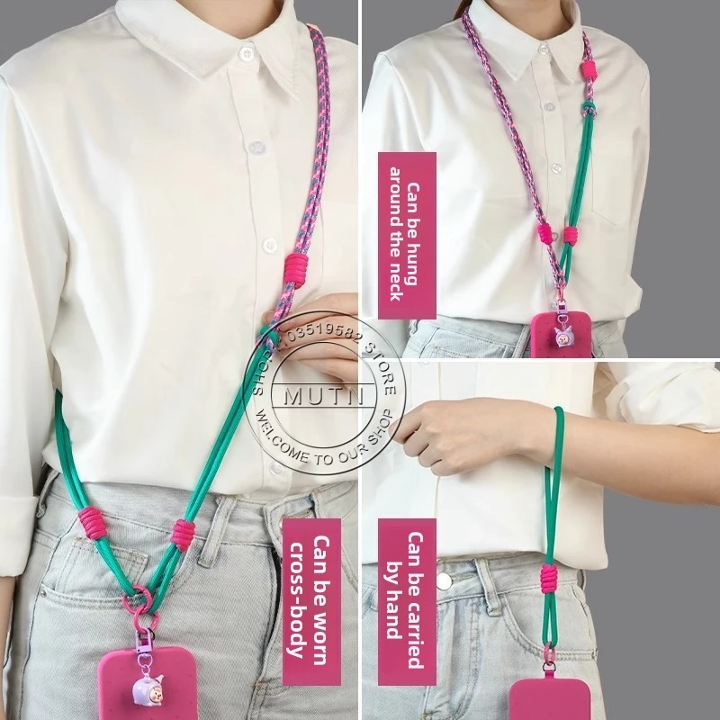 Colorful Knitted Phone Crossbody Strap