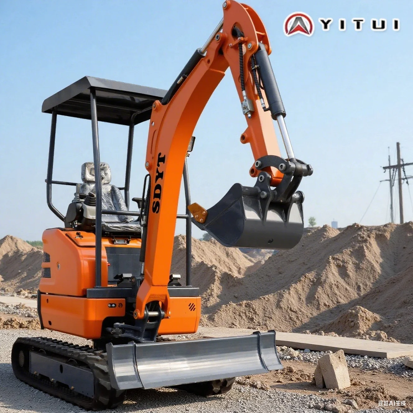 حفارة صغيرة مخصصة 2.0 طن مع محرك كوبوتا CE EPA و Euro 5 معتمدة للبناء الأوروبي عالي التحمل