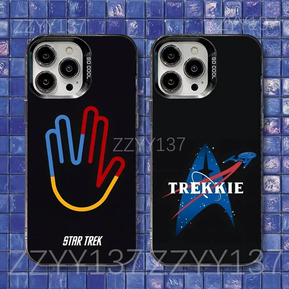

S-StarS Trek Space Phone Case For iPhone 16,15,14,13,12,11,8,7,Pro,Max,Plus,Mini,XS,SE Shockproof Matte Cover