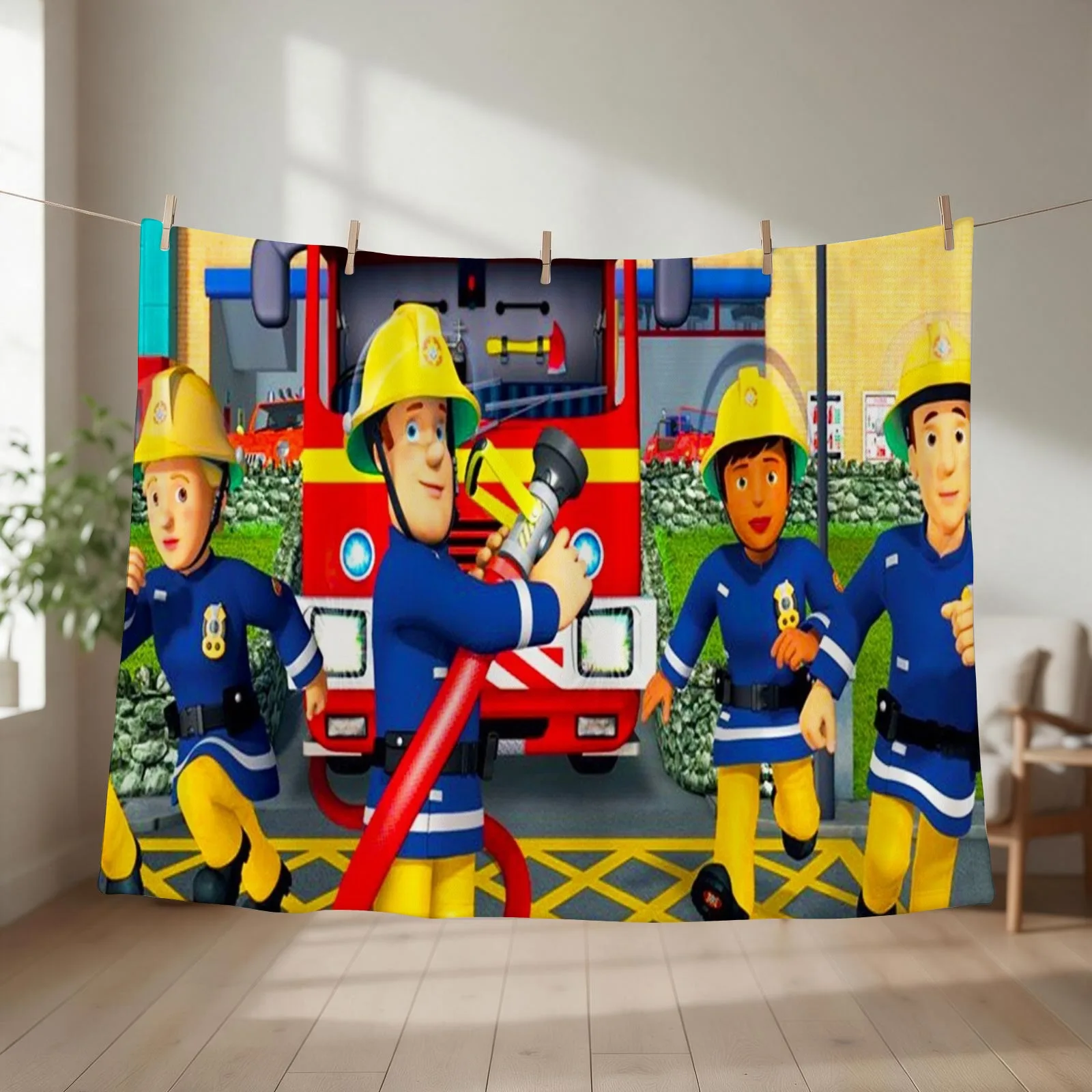 New fireman sam fireman toys pajamas birthday party supplies clothes Throw Blanket Winter beds Loose Softest Blankets