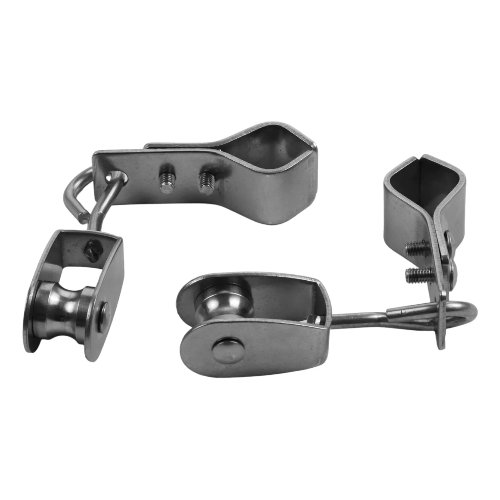 

Heavy Duty 304 Stainless Steel Pulley & Clamps For Shade Sail Installation For Outdoor Pergolas Sun Shade Pipe Clips Hardware
