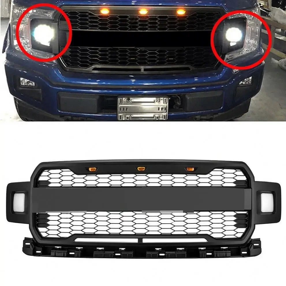 

Gobison High Quality Wholesale 2018 2019 2020 Front Raptor AUTO Accessories Car Grille With LED Light For FORD F150