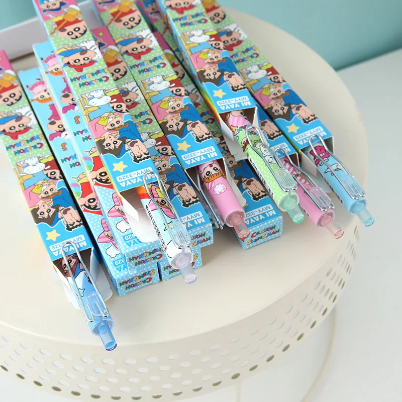 6Pcs Cartoon Crayon Shin-Chan Gel Pen Exquisite Blind Box Packaging Neutral Pen Student Stationery Office School Supplies Gifts view 3