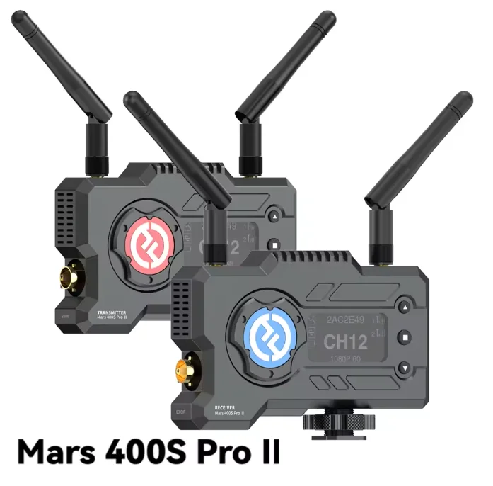 

Hollyland Mars 400S PRO II wireless video transmitter system and receiver for live streaming