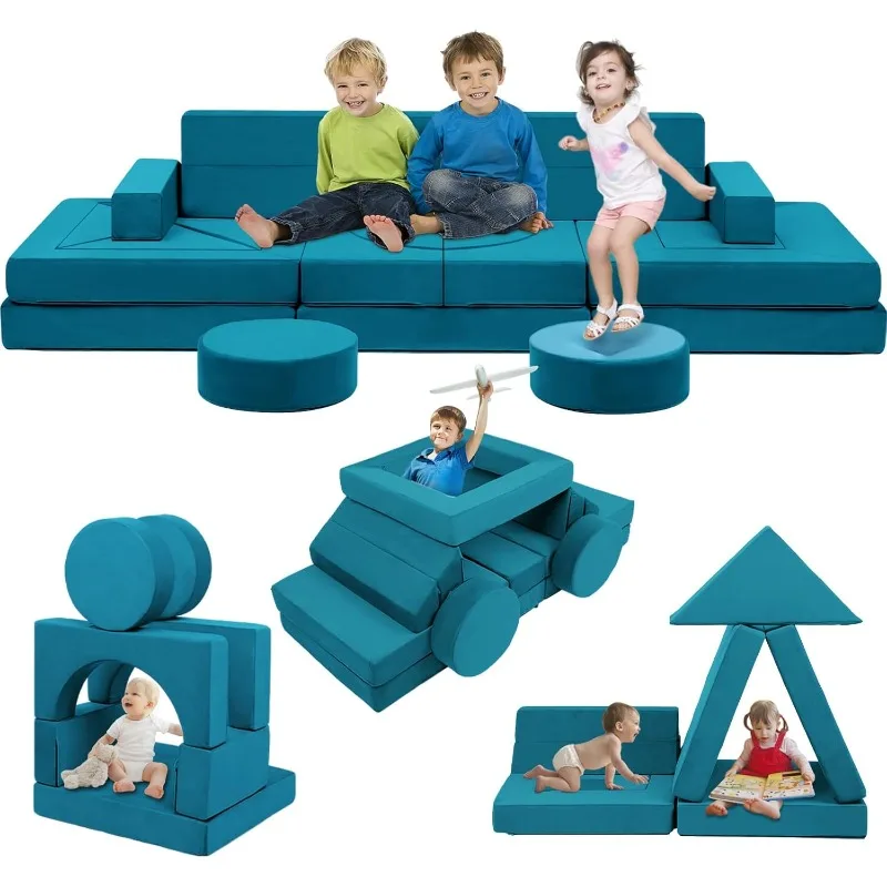 22Pcs modular children's play sofa - children's sofa play room bedroom living room