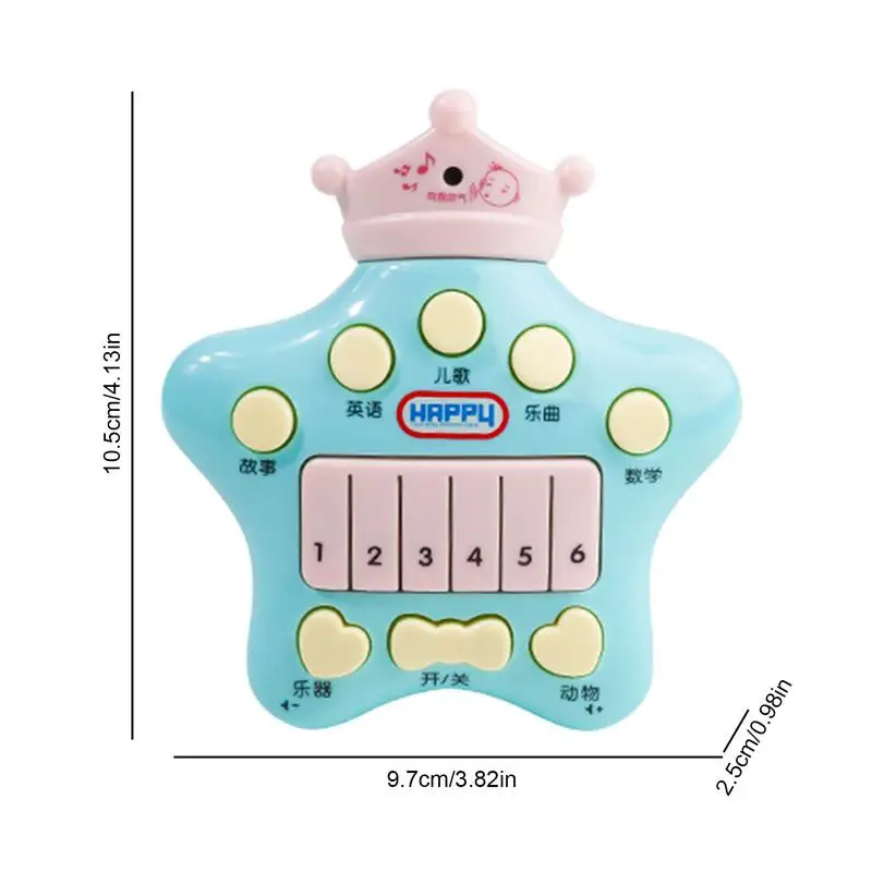 Toddler Music Toys Star Story Telling Sound Educational Toy Star-Shaped With Children's Songs Musical Scales English Words